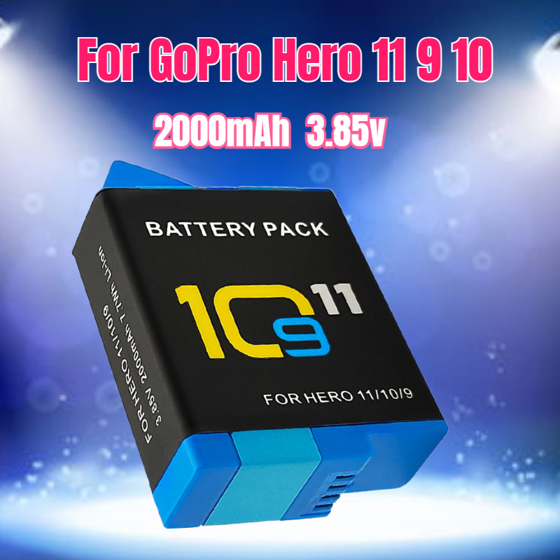 Drones - แบตเตอรี่ 3.85V 2000mAh ถอดรหัสเต็มรูปแบบ สำหรับกล้อง GoPro