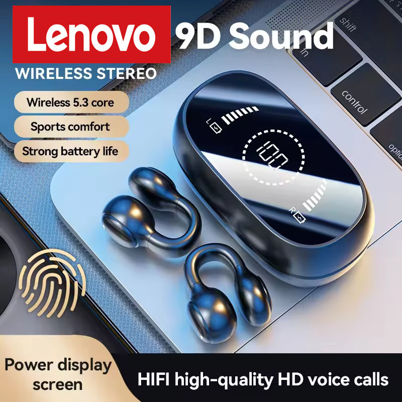 Bone Conduction Running Headphones - หูฟังไร้สาย Lenovo Original M47 หูฟังบลูทูธพร้อมระบบชาร์จ หูฟังแบบ