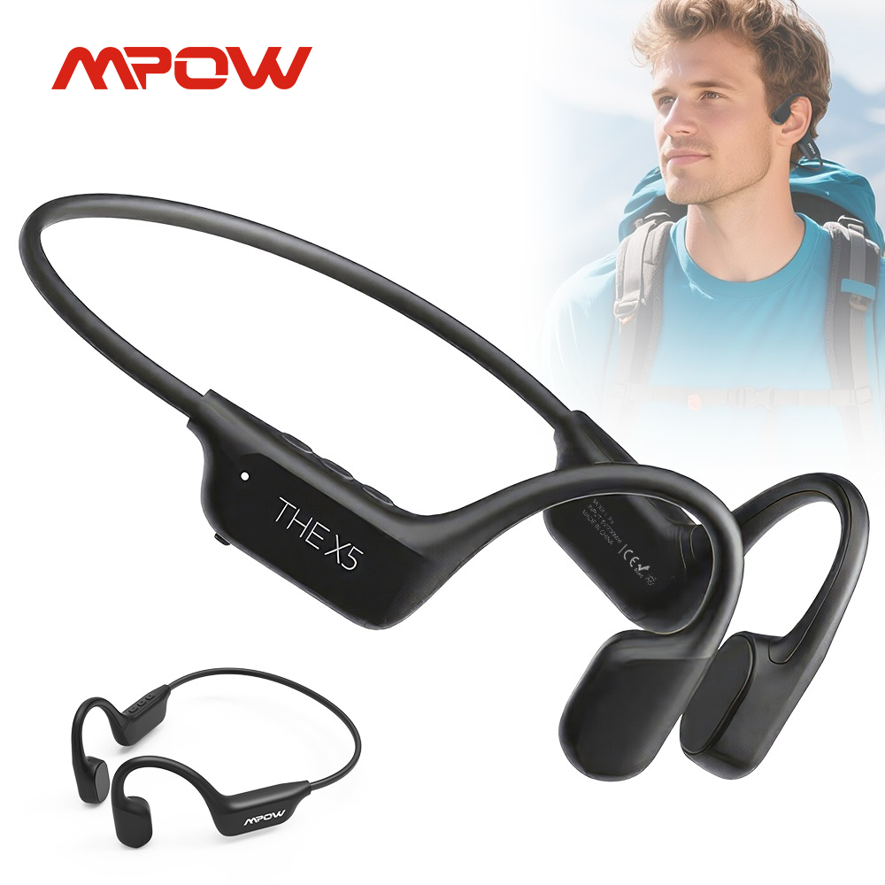 Open Ear Air Conduction Headphones - เอ็มพาว X5 หูฟังแบบนำเสียงผ่านกระดูก หูฟังแบบเปิดหู บลูทูธ 6.0