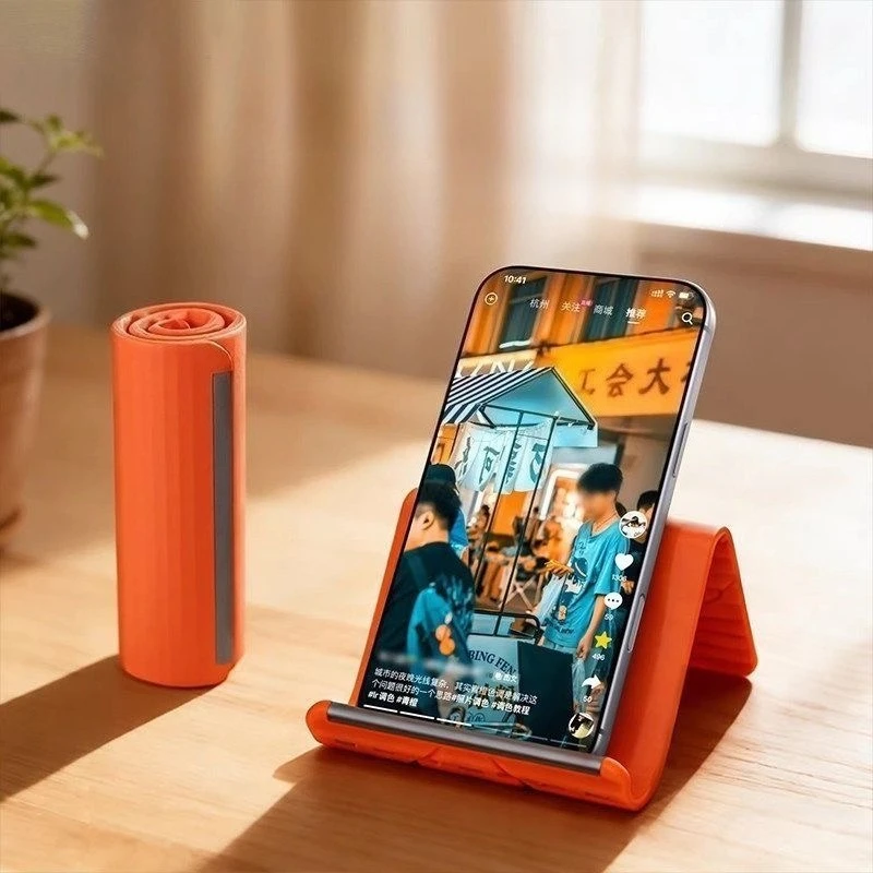 Tablets - ขาตั้งโทรศัพท์มือถือและแท็บเล็ตซิลิโคนแบบพกพา ดีไซน์สร้างสรรค์ ยืดหยุ่น พับเก็บได้ ปรับเปลี่ยนรูปแบบได้ สำหรับเดินทางและสำนักงาน