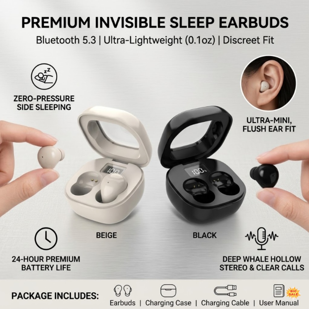 Tws Earbuds Bluetooth 5.3 - หูฟังไร้สาย TWS ขนาดเล็กพิเศษ บลูทูธ 5.3 หูฟังสำหรับเล่นเกมแบบมองไม่เห็น