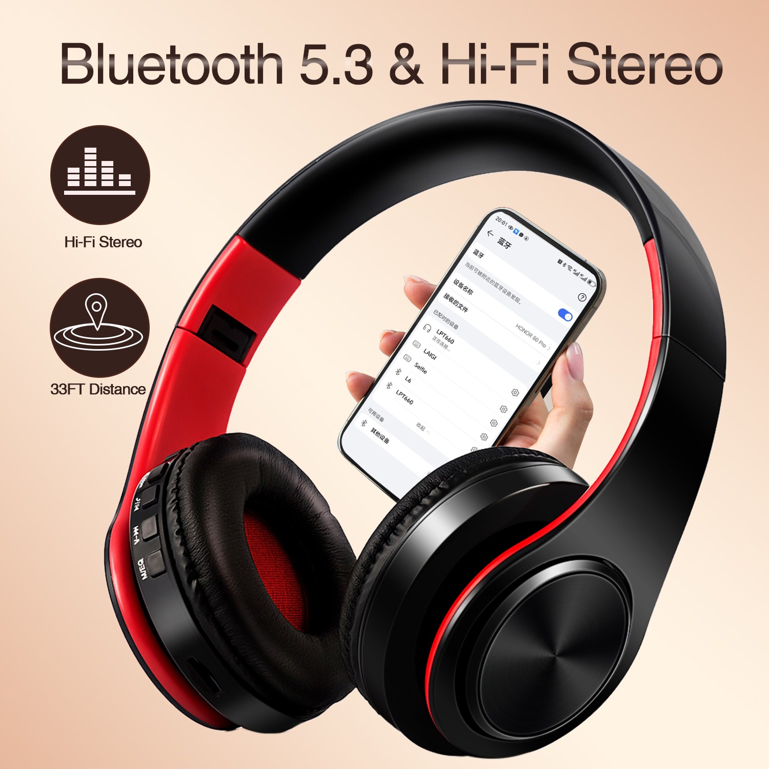 Anc Wireless Over Ear Headphones - CATASSU หูฟังบลูทูธหูฟังชุดหูฟังไร้สายสเตอริโอแบบครอบหูหนังนุ่ม Earmuffs ไมโครโฟนในตัวสําหรับ PC/โทรศัพท์มือถือ/ทีวี