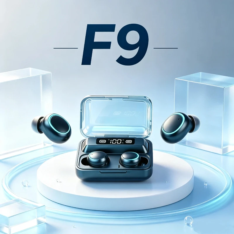 Tws Earbuds Bluetooth 5.3 - หูฟังบลูทูธ F9 รุ่นใหม่ เสียงสเตอริโอ 9D เบสหนักแน่น