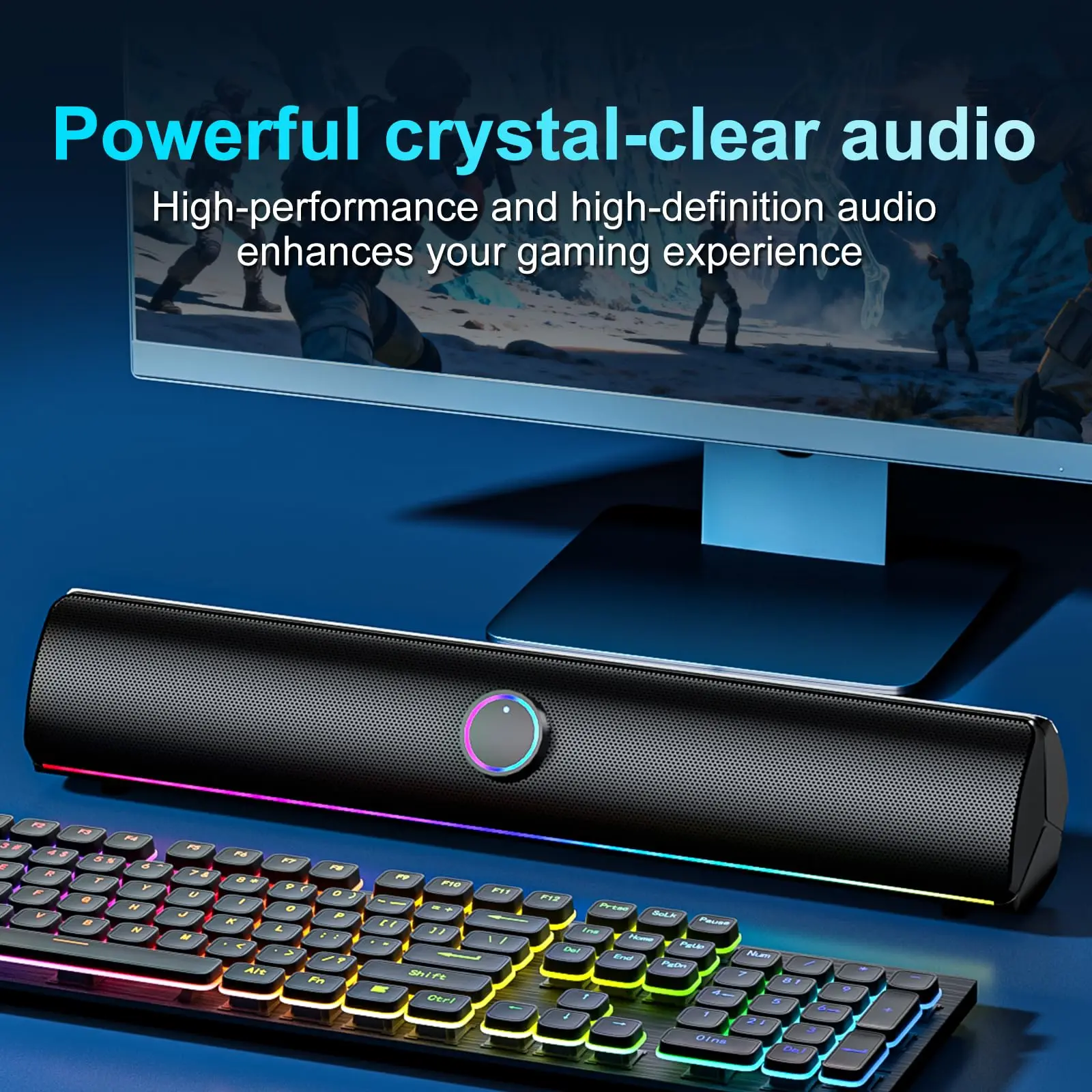 ซาวด์บาร์สำหรับเล่นเกม, ลำโพงบ - Rgb Computer Soundbar For Pc บทวิจารณ์และราคา