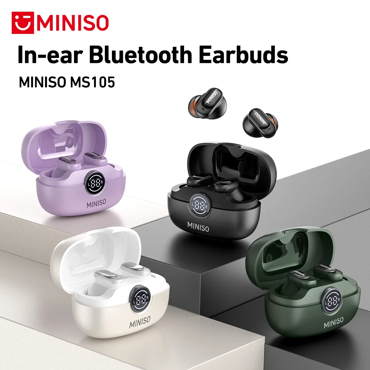MINISO MS105 หูฟังบลูทูธหูฟังช - Type C Wired Earphones With Mic บทวิจารณ์และราคา