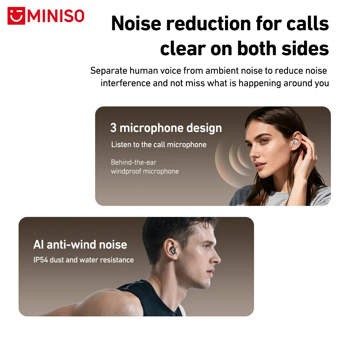 MINISO MS105 หูฟังบลูทูธหูฟังช - Type C Wired Earphones With Mic บทวิจารณ์และราคา