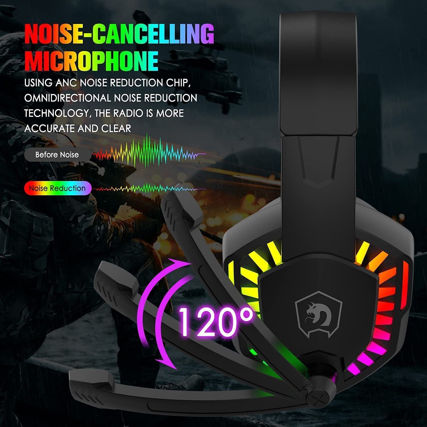 MAMBASNAKE CY907 ชุดหูฟังสำหรั - Gaming Headset With Mic Rgb บทวิจารณ์และราคา