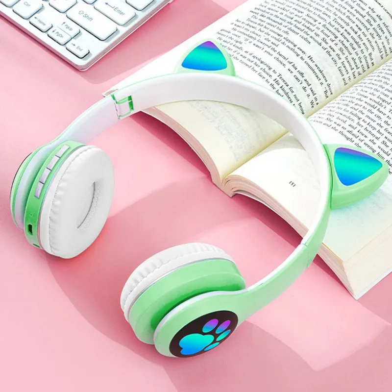 หูฟังไร้สายแบบหูแมว บลูทูธ 5.4 - Cat Ear Bluetooth Headset Led บทวิจารณ์และราคา