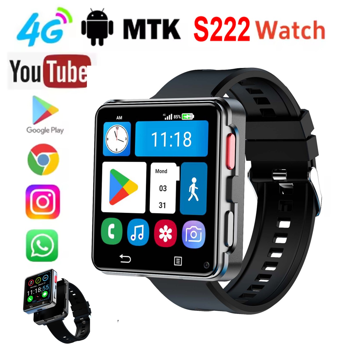 สมาร์ทวอทช์ S222 รองรับซิมการ์ - Smartwatches บทวิจารณ์และราคา