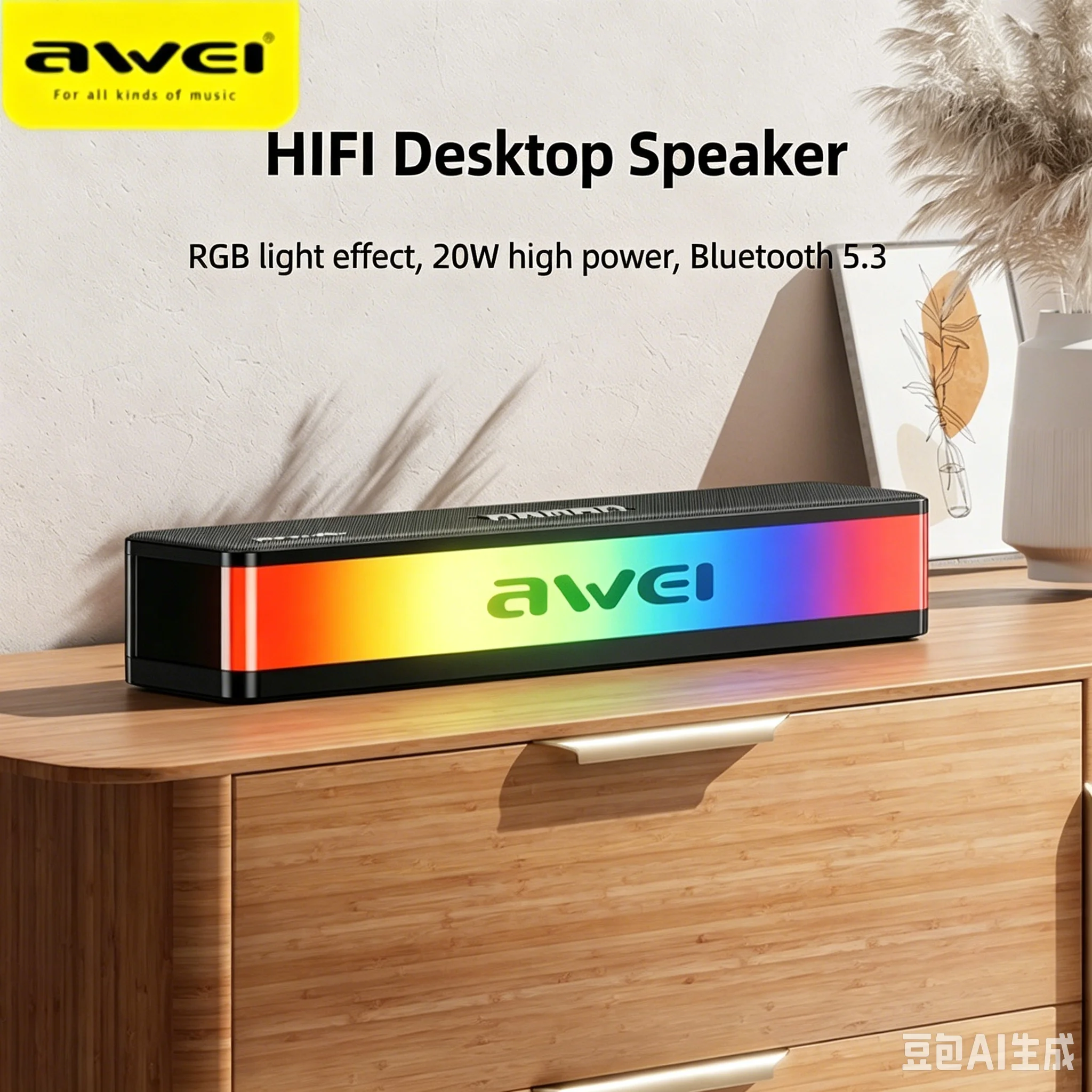 RGB ลำโพงบลูทูธซาวด์บาร์ 20W ซ - Rgb Computer Soundbar For Pc บทวิจารณ์และราคา
