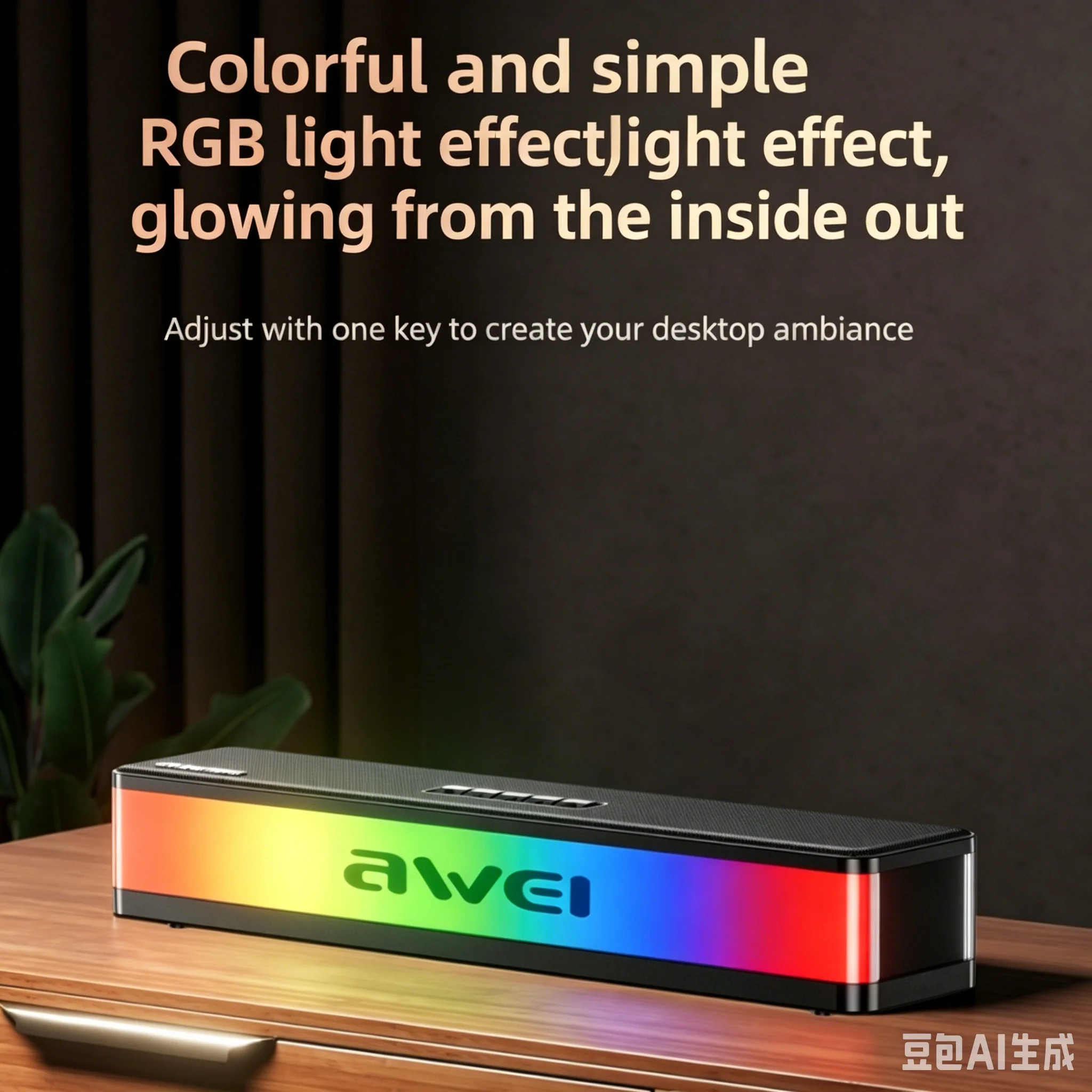 RGB ลำโพงบลูทูธซาวด์บาร์ 20W ซ - Rgb Computer Soundbar For Pc บทวิจารณ์และราคา