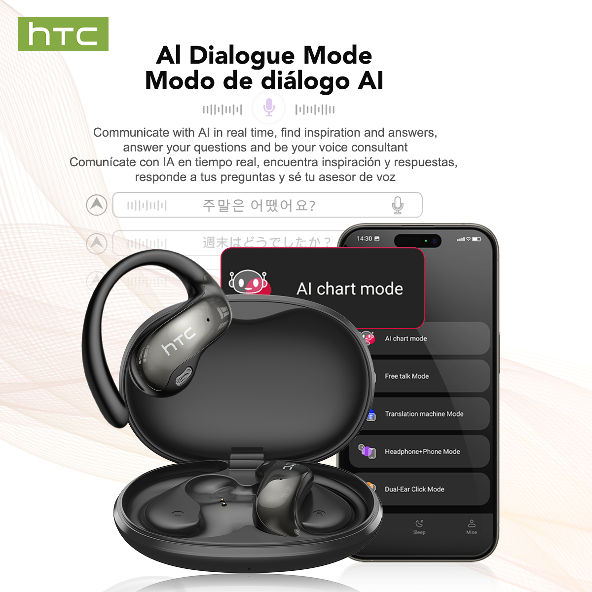 HTC NE19 หูฟังบลูทูธ AI OWS กี - Sleep Mask Headphones Bluetooth บทวิจารณ์และราคา