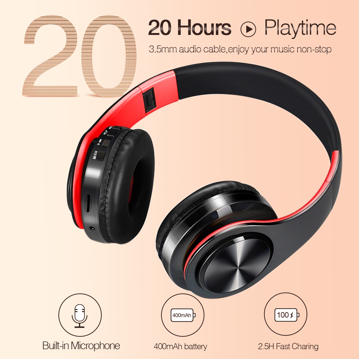 CATASSU หูฟังบลูทูธหูฟังชุดหูฟ - Anc Wireless Over Ear Headphones บทวิจารณ์และราคา