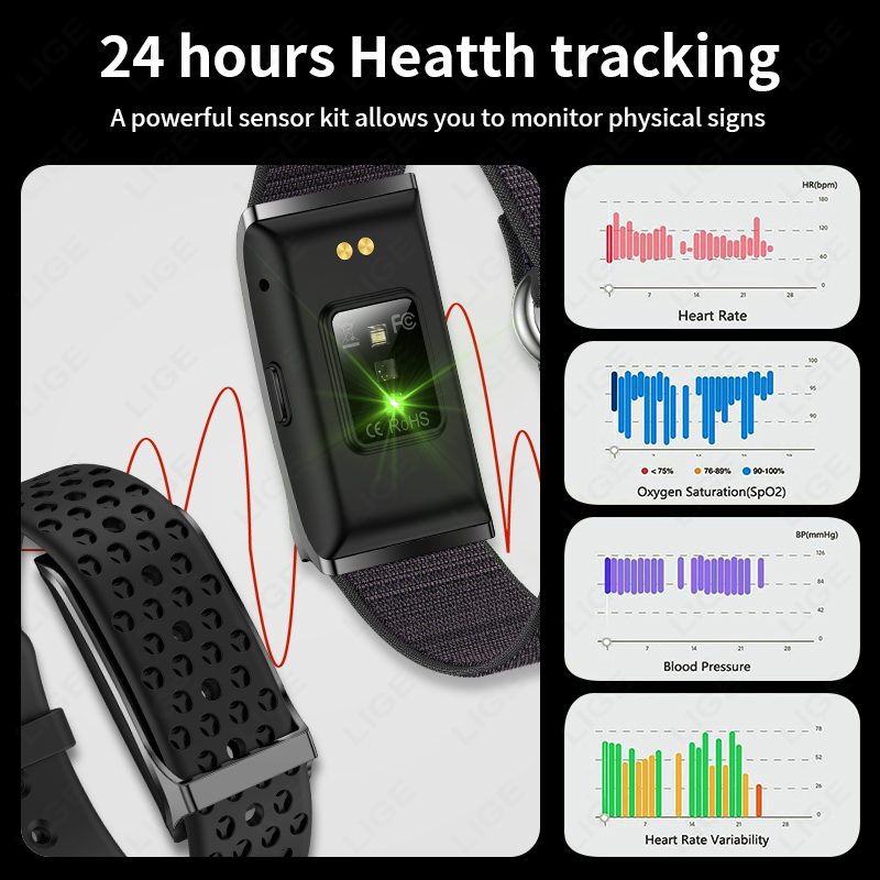 LIGE 100+ สมาร์ทแบนด์ติดตามการ - Smartwatches บทวิจารณ์และราคา