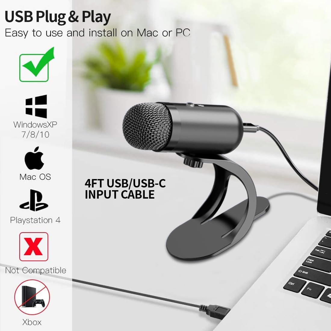 ไมโครโฟน USB แบบคอนเดนเซอร์สำห - Tablets บทวิจารณ์และราคา